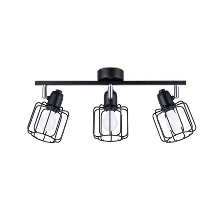 Lampa Sufitowa Wisząca 3x E14 Listwa Żyrandol Geometryczna Geometryczna Czarna Nowoczesna Beluci Sollux