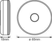 Lampka Podszafkowa Przenośna MEBLOWA LED 0,45W 32lm 4000K DOT-it Touch Slim Biała LEDVANCE Ściemnialna