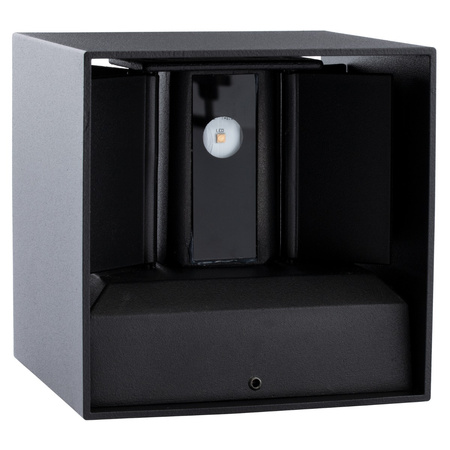 Kinkiet Ogrodowy LED Lampa Elewacyjna Zewnętrzna 2x3W 4000K Regulowana góra dół Czarna