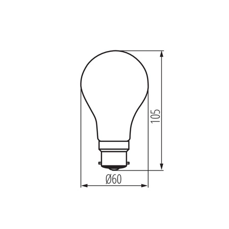 Żarówka LED B22 A60 7W = 60W 810lm 6500K Zimna XLED Filament Kanlux