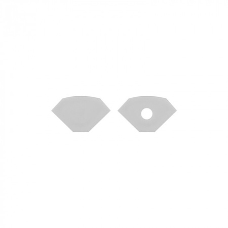 Profil Aluminiowy LED Narożny Natynkowy Biały 1m z Kloszem Mlecznym do Taśm LED + Zaślepki seria R Ecolight