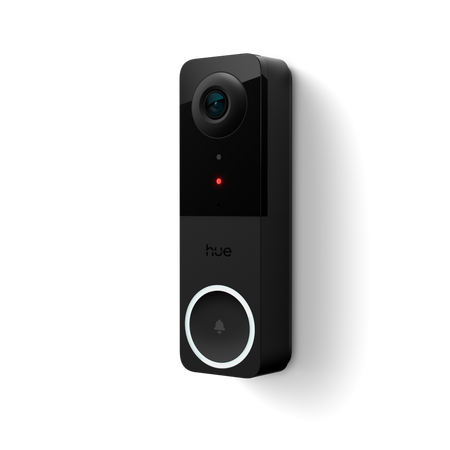 Inteligentny Wideodomofon Dzwonek do Drzwi z Kamerą 2K QHD 1440p CMOS Czarna SMART Zigbee WiFi Doorbell Secure Philips HUE