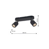 Lampa Sufitowa PORTER 2XGU10 IP44 Milagro