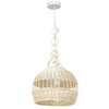 Lampa Wisząca Sufitowa VIMINI Wiklinowa 1xE27 Biała Milagro