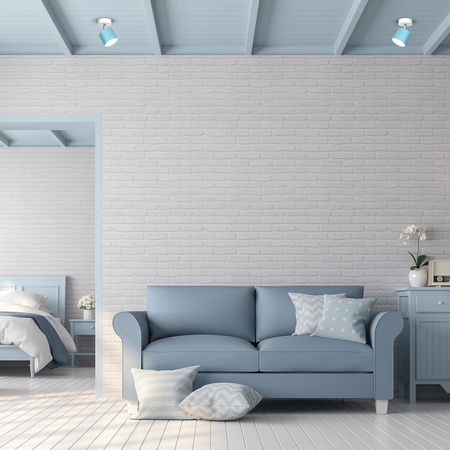 Lampa Ścienna Kinkiet DIXIE Niebieska Biała 1xGX53 Milagro