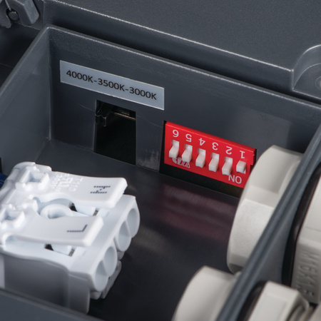 Plafon LED Lampa Sufitowa Czujnik Ruchu Kaseton 30W 2940lm CCT IP65 Grafitowa BENO KANLUX