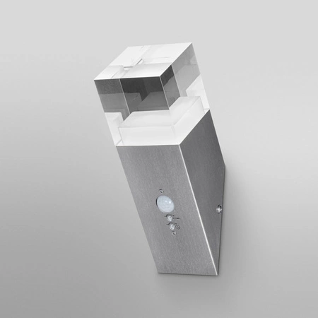 Lampa Ogrodowa Zewnętrzna Kinkiet Elewacyjny LED  4.9W 400lm 3000K IP44 Srebrny Z Czujnikiem Ruchu i Zmierzchu Endura Ledvance