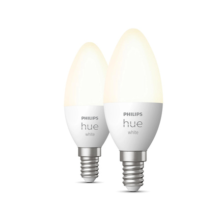 2x Żarówka LED E14 Świeczka B39 5.5W = 40W 470lm 2700K Biała Ciepła SMART Inteligentna Bluetooth ZigBee White Philips HUE