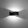 Lampa Ścienna Kinkiet G9 Prostokątna Czarna Nowoczesna Tila Sollux