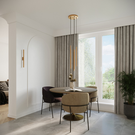 Lampa Ścienna Kinkiet 2x G9 Tubularna Złota Nowoczesna Pastelo Sollux