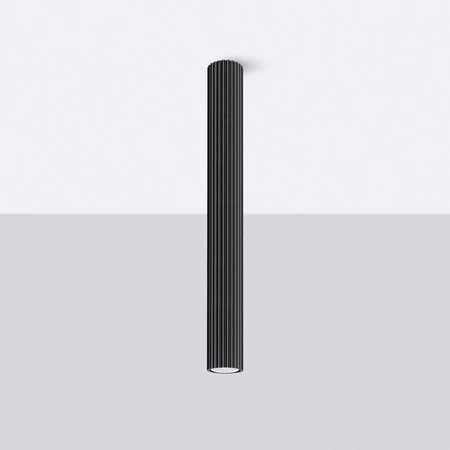 Lampa Sufitowa Reflektor Tuba Spot 1x GU10 Czarna Karbon Deep Space SL.1572 Sollux