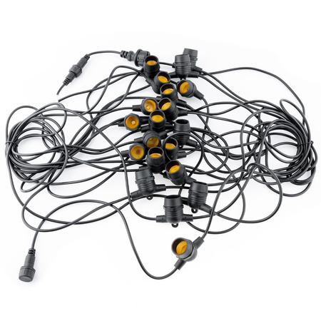 Girlanda Ogrodowa Zewnętrzna Łańcuch Świetlny 20m 40x E27 Żarówki 2W 3000K NARCI Lumiled