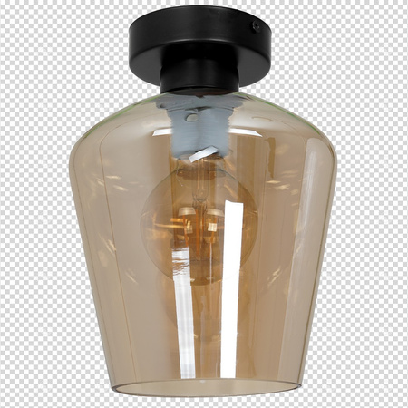 Lampa Sufitowa SANTIAGO Bursztynowa 1xE27 Milagro