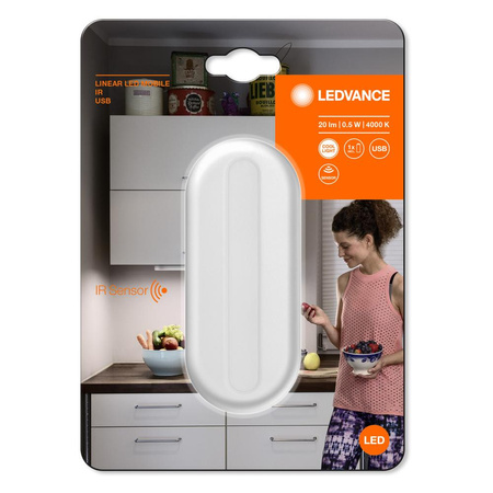 Lampka Podszafkowa LED Meblowa Akumulatorowa LINEAR MOBILE Biała 0,5W 20lm 4000K LEDVANCE