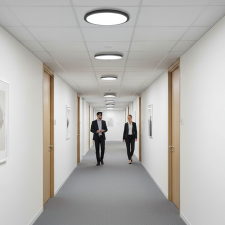 Plafon LED Lampa Sufitowa Ogrodowa 22W 2400lm CCT 140° IP54 Czarny Natynkowy Videx