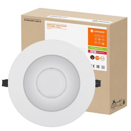 Panel LED Oprawa Podtynkowa Punktowa 14W 1600lm 4000K Neutralna Ściemnialna Oczko Spot Biały Downlight Ledvance
