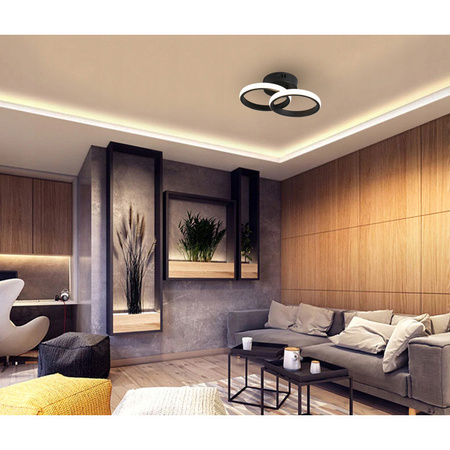 Lampa Sufitowa Żyrandol LED 13W NEBULA LYRA Czarny