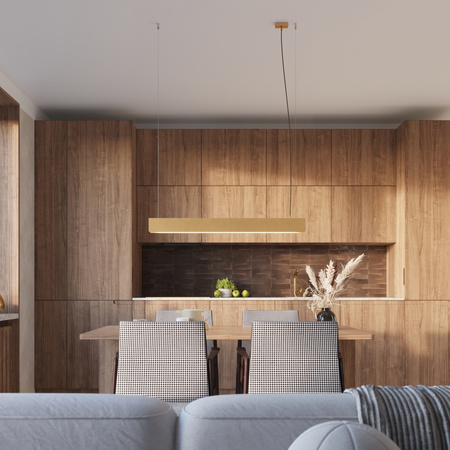 Lampa Sufitowa Wisząca Zwis G13 Żyrandol Geometryczna Złota Nowoczesna Spark Sollux