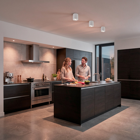 Oprawa Natynkowa HALOGENOWA Spot Tuba Ruchoma GU10 Okrągła Biała 84mm AMAT-M LUMILED