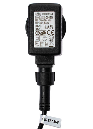 Girlanda Ogrodowa Zewnętrzna Łańcuch Świetlny PARTY 5,6m 10xE27 kolorowa RGB 6W GOLDLUX (Polux)