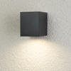 Kinkiet Ogrodowy Elewacyjny Lampa Zewnętrzna GU10 ALLIUM Czarna Kwadrat LUMILED