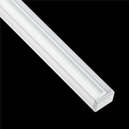 Profil Aluminiowy Anodowany do LED KM33 Srebrny Natynkowy 1m + Przesłona przeźroczysta + Zaślepki