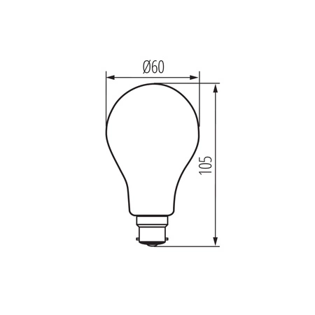 Żarówka LED B22 Edison A60 7W = 60W 806lm 2700K Ciepła Ściemnialna Przezroczysta XLEDIMW Filament Kanlux