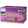 Zestaw 6x Żarówka LED E27 A60 4.3W = 40W 470lm 2700K Ciepła Filament PHILIPS