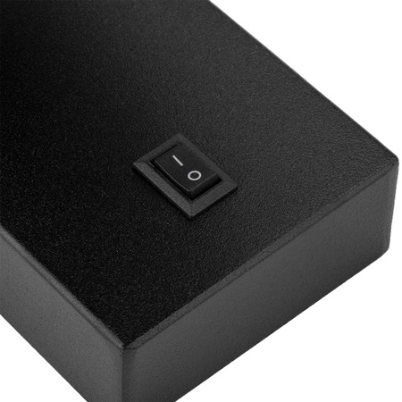 Lampa ścienna Kinkiet GU10 RING z włącznikiem czarny