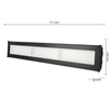 Lampa LED Przemysłowa High Bay Liniowa 150W 16500lm 5000 Zimna 110° Czarny IP65 Masterled