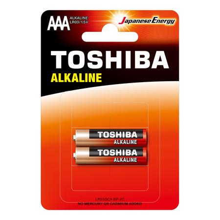 Baterie Alkaliczne TOSHIBA RED ALKALINE LR03 AAA 1,5V Blister 2szt