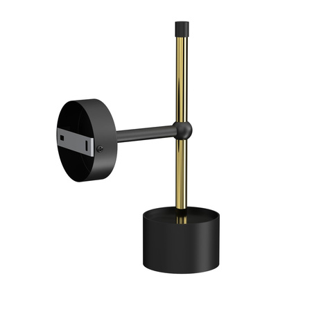 Lampa Ścienna Kinkiet ARENA Czarna Złota 1xGX53 Milagro
