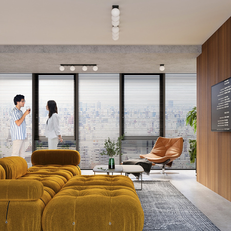 Lampa Sufitowa Plafon G9 Kula Kulista Czarna Nowoczesna Yoli Sollux