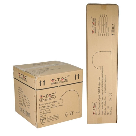 Lampa LED Stojąca Podłogowa E27 Beżowa VT-7451 V-TAC