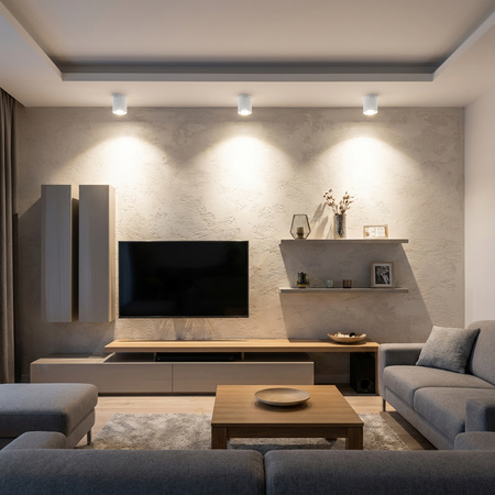 Oprawa Sufitowa Natynkowa Stała Okrągła APUS 13 Spot TUBA Biała E27