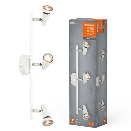 Lampa LED Ścienna Sufitowa Kinkiet Oprawa Natynkowa 10.2W 690lm 3000K Ciepła Ściemnialna Biały LED Spot Ledvance