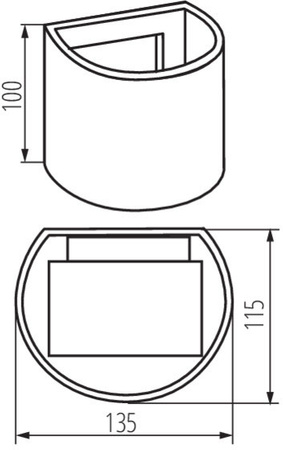 Oprawa Lampa Elewacyjna LED REKA Grafitowa GÓRA I DÓŁ 7W 380lm 4000K Neutralna IP54 Kanlux