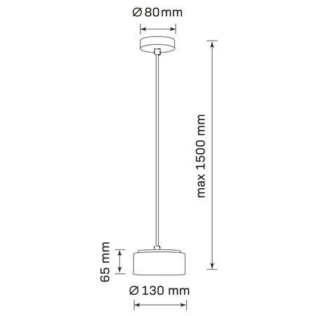 Lampa Sufitowa Wisząca Zwis GX53 Czarna Ofelia Sanico Goldlux