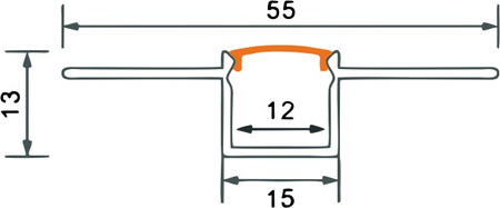 Profil Aluminiowy LED do Płyt GK Gipsowych REGIPS Wpuszczany Podtynkowy Biały 2m z Kloszem Mroźnym do Taśm LED + Zaślepki seria GP Ecolight