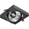 Oprawa Podtynkowa Ruchoma GU10 AR111 14,5cm Kwadrat Czarna CARPI LUMILED