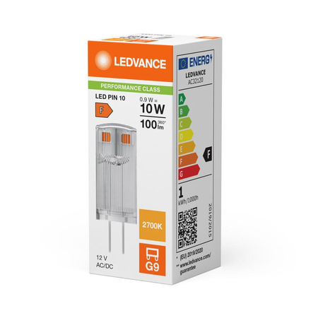 Żarówka LED KAPSUŁKA G4 0.9W = 10W 100lm 2700K Ciepła Biała 12V LEDVANCE