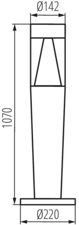 Lampa Ogrodowa Architektoniczna SŁUPEK LED 107cm INVO GU10 Kanlux
