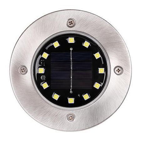 Zestaw 4x Lampka Ogrodowa 12x LED SOLARNA DOGRUNTOWA Wbijana IP54