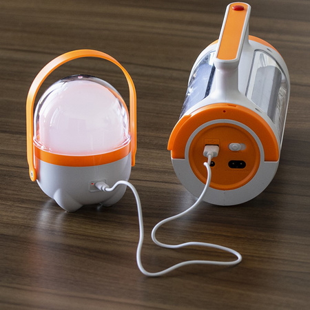 Latarka Akumulatorowa Ręczna 2w1 Światłem Bocznym + Powerbank VA0085 VAYOX