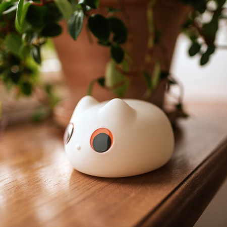 Lampka Nocna Dziecięca LED 0.2W 3200K Ciepła Akumulatorowa 800mAh Biała KOTEK MARY'S