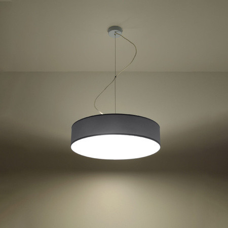 Lampa Sufitowa Wisząca Plafon 3x E27 Okrągła Szara Minimalistyczna Arena Sollux