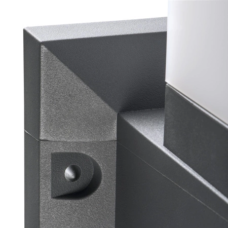 Kinkiet Ogrodowy Lampa Elewacyjna Zewnętrzna E27 IP54 Natynkowa Grafitowa INVO Kanlux