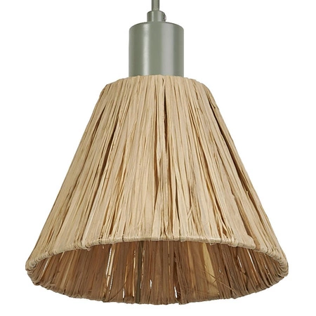 Lampa Sufitowa Wisząca Dekoracyjna E27 Zwis Brązowy Zielony Raffia Decor Ledvance
