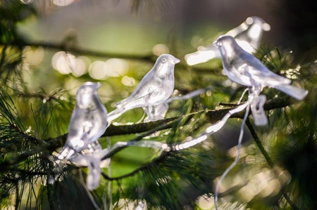 Girlanda Solarna Ogrodowa Łańcuch Świetlny Ptaki Na Klips 3,2m IP44 Ciepła