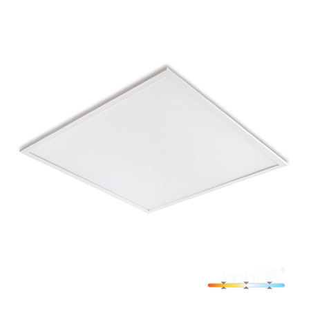 Panel LED Natynkowy 40W 6400lm 90° CCT UGR<19 Kaseton Biały 60x60cm Capri Pro Kobi